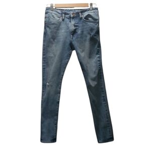 &Denim Jeans Men's light Blue Skinny Low Waist 60° Tech Stretch Skinny Jeans Rip